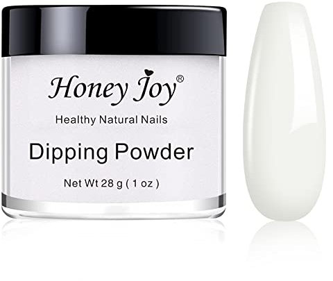 28g/Box Fine Dipping Powder French Manicure Foundation Colors Pink and White Dip Powder Nails,No UV Led Cure,0.98oz per box,Natural White