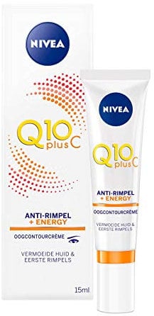 NIVEA Q10 Plus Anti-Falten + C Energizing Augencreme Energie, 15 ml