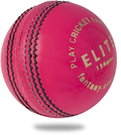 Cricnix Cricketball Elite Pink Leder 156 g (1er-Pack) für T20 oder Nachtspiel