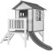 AXI Maison Enfant Beach Lodge XL en Blanc avec Lodge XL Playhouse Classic - Grey Slide | Maison de Jeux en Bois FFC pour Les Enfants | Maisonnette/Cabane de Jeu pour Le Jardin