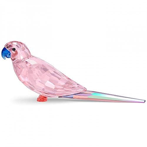 Swarovski Jungle Beats Pinksittich Cha Cha Figur aus Kristallen Mehrfarbig, Größe: 3,7cm x 2,2cm x 8,7cm, 5557848