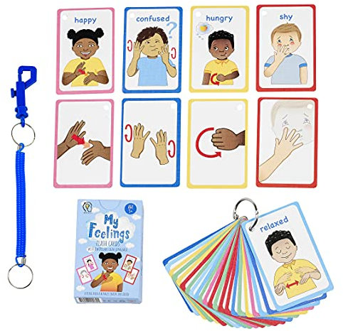 My Feelings and Emotions BSL Cards For Speech Delay Non-Verbal or deaf Children. 27 Visual Aid Cards, developing Empathy and Social Skills Autism SEN