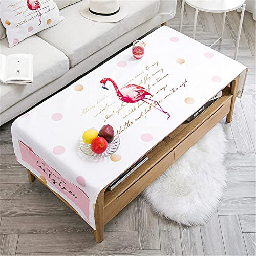 Dostear Accessori Copri Microonde Forno Stoffa Cucina Frigorifero Tovaglia da Esterno Lino Rettangolare Cotone Antimacchia puntini rosa 50 X 150cm