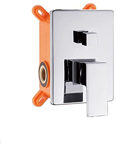 AFUDER Miscelatore Doccia Incasso 1-2-3 Vie Ottone Cromato Scatola Da Incasso A Scomparsa Ottone Nero Valvola Pre-interrata Montaggio A Parete