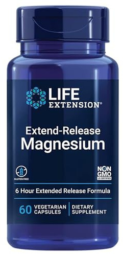 Life Extension, Extend-release Magnesium, 60 vegane Kapseln, 250mg Magnesium je Dosis, Glutenfrei, Sojafrei, GMO frei, Geschmacksneutral