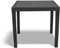 FRANKYSTAR Poker Tisch aus Polyrattan 78 x 65 cm mit Rattanoptik anthrazit