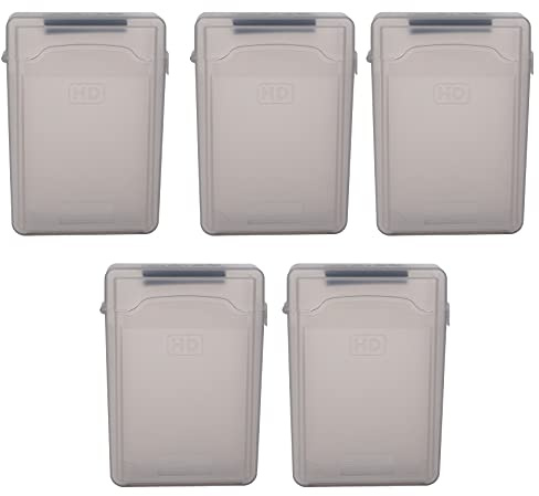 Nicfaky 5pcs 3.5 inch IDE SATA HDD Hard Drive Disk Plastic Storage Box Case Enclosure