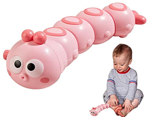 HEYCE Raupenspielzeug zum Aufziehen,Niedliches Raupen-Uhrwerk-Spielzeug - Baby Kinder Tier Raupe Farbästhetik Uhrwerk Aufziehspielzeug für Kinder