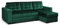 MEBLE-LUX - Universal Ecksofa mit Schlaffunktion und 2 Bettkasten LARO I 242cm Breit Sofa L Form I Eckcouch mit Schlaffunktion I Universal Ecke (Rechts oder Links) I Sofa Grün