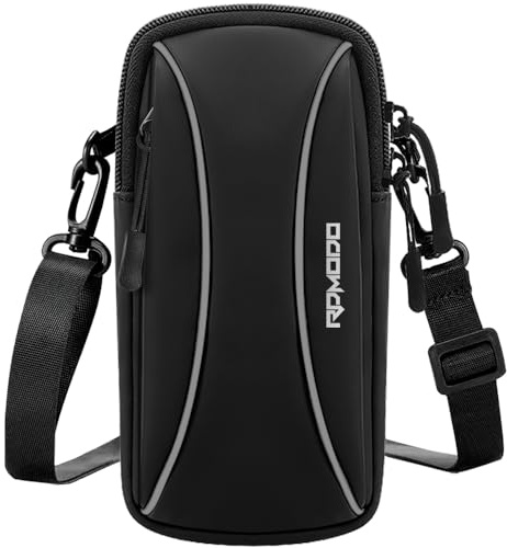 RDMODO Brassard de course à pied pour téléphone, petit sac à bandoulière, brassard de téléphone pour course à pied, marche, brassard de téléphone étanche pour iPhone 12 13 14 15 Pro Max Samsung 18,3