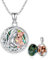 MEDWISE Keltischer Medaillon Halskette 925er Sterlingsilber Mutter Tochter Medaillon Medaillon zum öffnen für Bilder Abalone Muschel Medaillons Schmuck für Frauen Mädchen Damen