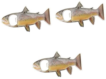 Alipis 3 Pièces Ouvre-bière Acier Inoxydable Couvercle De Bouteille Frigo à Boissons Bouteille Aimantée Décapsuleur Amusant Clé Magnétique Ouvre-bouteilles Forme De Poisson Ouvre-boîte