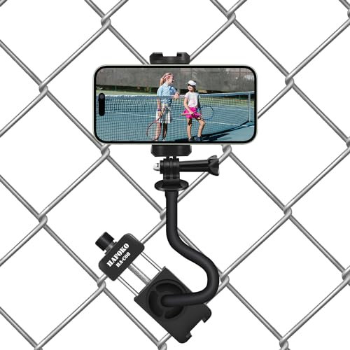 HAFOKO C08 Zaunhalterung für Mevo Start GoPro Smartphone, für DJI Osmo Pocket 3, DJI Action, Insta360 Andere Action-Kamera für Baseball, Softball, Tennis, Fußball, Trainingsgeräte, Aufnahme