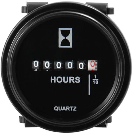 Yooreal AC/DC 8-80V, Calibro Contaore Digitale Meccanico Rotondo, Impermeabile Per Trattore Da Giardino Barca A Vela Zero Turn Tosaerba Generatore.