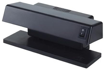 Detector de billetes falsos, 7W, portátil y eficiente, ideal para comerciantes y locales, garantiza seguridad en transacciones.