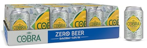 Cobra Zero Premium Alcohol Free World Lager Beer 24 x 330 ml (Cans)