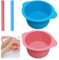 Silicone Waxing Bowl,2 PCS Silicone Wax Pot Insert,Wax Pot Silicone Insert Wax Pot Silicone Bowl Replacement,Silicone Wax Warmer Liner for Wax Warmer,Wax Melt Warmer Liner With 2PCS Silicone Spatulas