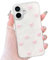 NITITOP Compatible with iPhone 16 Plus Case Clear Cute Sparkly 3D Bow Bling Glitter Bowknot for Women Girls Ultra Slim Anti-Yellow Protective Phone Cover - Pink Bow