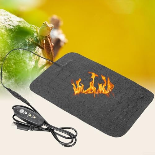 Tapis chauffant USB pour reptile, coussin chauffant pour animal domestique, coussin chauffant 5 V avec contrôle de la température, température réglable, pour mise bas / chiot, chien et chat (L)