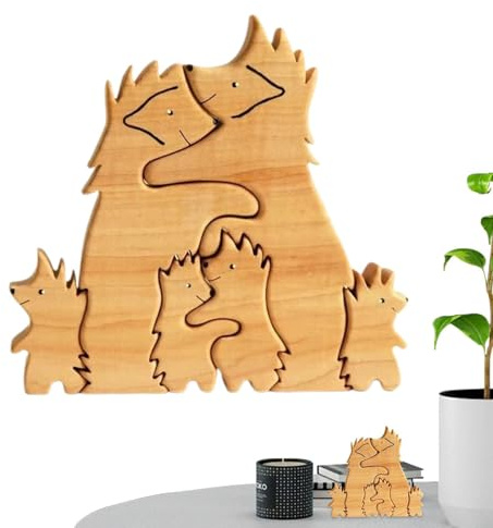 Puzzles Igel für Erwachsene, Igel-Puzzles | Home Tierpuzzles – 6 x Holzpuzzles für frühes Lernen, für Kindergarten, Kindergarten und Kindergarten