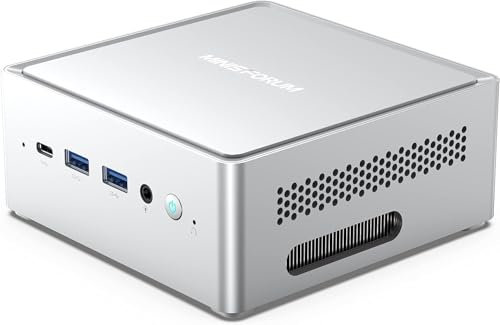 MINIS FORUM Mini PC NAB6 Lite, processeur Core i5-12600H 12 cœurs/16 Threads jusqu'à 4,5 GHz, Carte Graphique Iris XE, 16 GB DDR4/500 GB PCIe4.0 SSD, 2xHDMI/2xUSB-C/2xRJ45 2.5 LAN