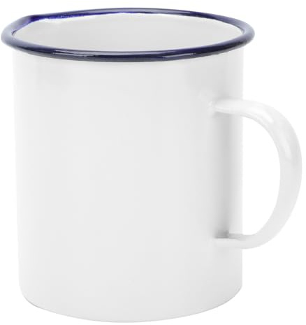 COLLBATH Emaille Tasse 500 ml Graduierter Messbecher Camping Retro Emaille Tasse Waage Wasserspeicher Kaffeebecher FüR Kaffee Tee Picknick Reisen Indoor Outdoor AktivitäTen