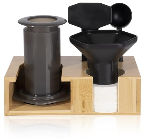 Coffee Station Organizer Compatible with Aeropress Coffee Maker, Coffee Storage Caddy Coffee Filter Holder