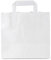 Commerline 50 Stück Weiß Papiertüten mit Henkel, 26+17x25 cm, Geschenktüten für Verpackungen und Geburtstag, Papiertaschen Groß für Einkaufen, Tüten aus Kraftpapier