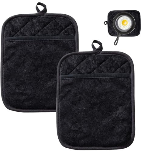 Souvik Ohne Handschuh Set 2 Stück von Hitzebeständige Topflappen Extrem Hitzeschutz bis 250°C rutschfest und Waschmaschinengeeignet Ideal zum Kochen Backen und Grillen