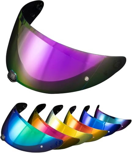 PSLER Helm Visier Verspiegelt für HJC i70 i10 HJ-31,Helmvisier Getöntes Visier Motorradhelm Zubehör Ersatz(Tiefviolett)