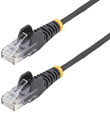 StarTech Cavo Ethernet Cat6 Slim 15m, LSZH, Nero (N6PAT15MBKS)