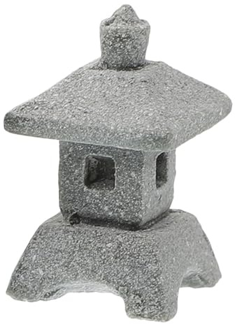 BATHVEVE Miniature Pagoda Statue Mini Japanese Style Pagoda Lantern Asian Decor Chinese Zen Garden Lantern Figurine Fairy Garden Micro Landscape Accessory
