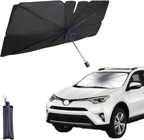 XByun Parasol Coche Delantero Interno para Toyota Yaris 2017, Parasol Paraguas Coche Plegable para Parabrisas Sombrilla UV para Autos.