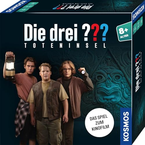Die drei ??? Kosmos Toteninsel Spiel zum Film | Kleines Brettspiel für 2-4 Kinder ab 8 Jahre, schnelles Kinderspiel, Ideal als Geschenk für Fans von Die drei Fragezeichen