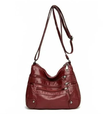 Gyios Handtasche Luxus Handtaschen Frauen Taschen Designer Weiche Ledertasche Schulter Crossbody Messenger Neu-Burgund