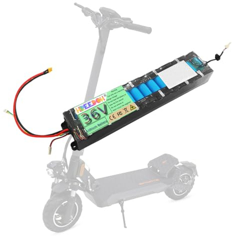 FREEDOH 36V Scooter-Akku 36V 6Ah 7,8Ah 8,7Ah 9,6Ah 10,5Ah Lithium-Ionen-Akku für 200W 250W 300W 350W 400W Motoren mit Ladegerät