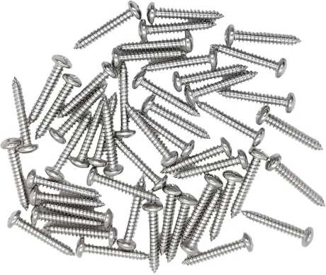 30 mm Stainless Steel Screws M3, Self Tapping Round Pan Head Wood Screw, Hardware Fasteners, Pack of 50