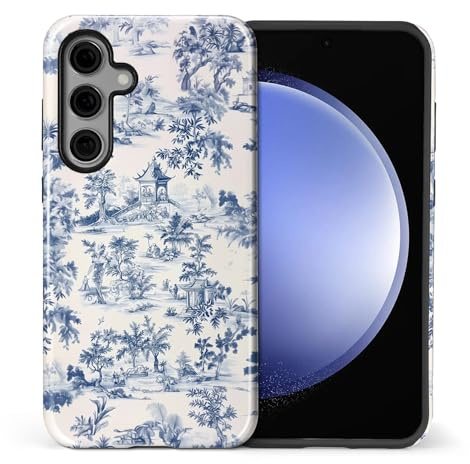 Flivro Custodia per Samsung Galaxy S24 Plus, 2 in 1 PC Hard Shell & Silicone Paraurti Interno, Antigraffio Fullbody Cover Antiurto Slim Design French Tea Break