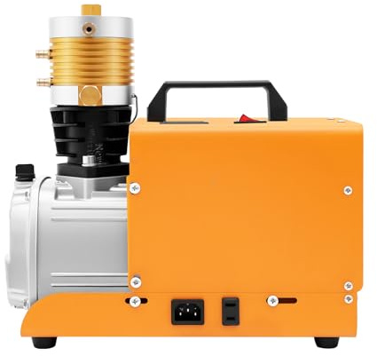 JJsdwin Pompe à air PCP portable, compresseur d'air haute pression, pompe à air électrique pour voitures, valves et plomberie, pression de gonflage 300 bar
