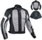 Chaqueta Moto del Verano de Tela de Malla Transpirable Protecciones Gris L