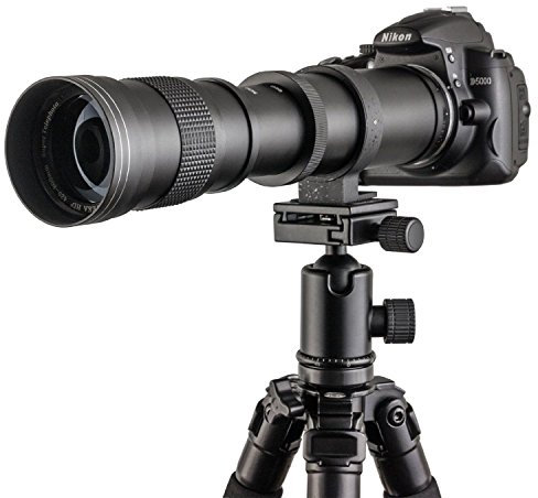 Fotga 420-800mm f/8.3-16 Super Telezoom Objektiv Teleobjektiv Zoomobjektiv Vario-Objektiv Lens mit T2-Nikon T2 Adapter Fuer Nikon D3 D4 D600 D610 D750 D810 D850 D7100 D7200 D3100 D3400 D5600