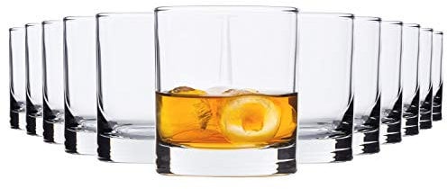 Bormioli Rocco Bluespoon - Set di Bicchieri da Whisky Cortina, 12 Pezzi, capacità 40 cl, Diametro 9 cm, Bicchieri da Whisky