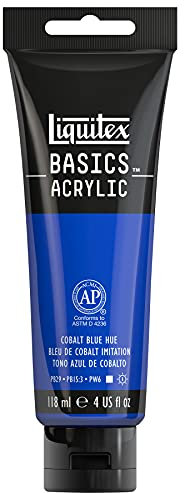 Liquitex Basic Acrylic - Tubo de Pintura Acrílica, 118 ML, Azul (Tono Azul Cobalto)