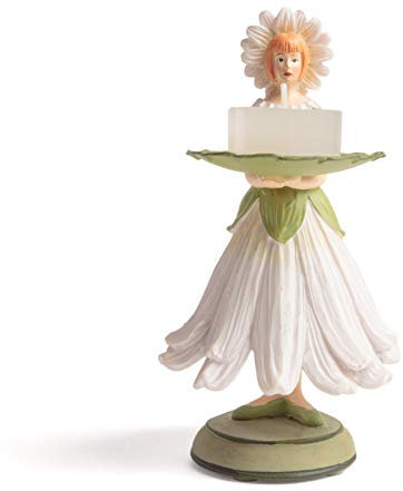 Rosemarie Schulz Deko Fantasie Figur - Teelichthalter - Margeriten Blumen Mädchen Dekoobjekt Blumenmädchen