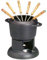 Invicta gusseisen fondue set 6 personen schwarz 100301