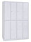 Schrank & Stuhl Spind – Metallspind mit 4 x 2 Abteilen in 195 x 117 x 50 cm, Schließfachschrank mit Zylinderschlössern, Lieferung komplett montiert, Grau