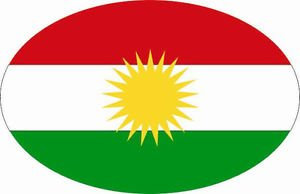 U24 Autoaufkleber Kurdistan Oval 10 x 6,5 cm