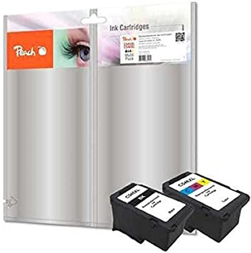 Peach C545/546 Spar Pack Druckköpfe XL (BK, C) ersetzt Canon PG-545XLBK, CL-546XLC, 8286B001, 8288B001 für z.B. Canon Pixma MX 495, Canon Pixma TR 4550, Canon Pixma MG 3050, Canon Pixma IP 2800