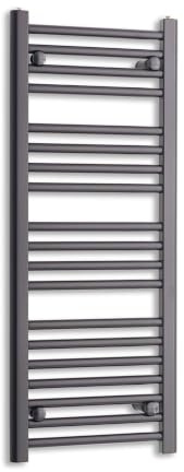 Companyblue Black Heated Towel Rail Radiator | Flat Ladder Bathroom Radiator | 400x1000mm