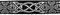 1A-Kurzwaren 10m Keltische Borte Webband 35mm breit Farbe: Schwarz-Silber 35030-swsi